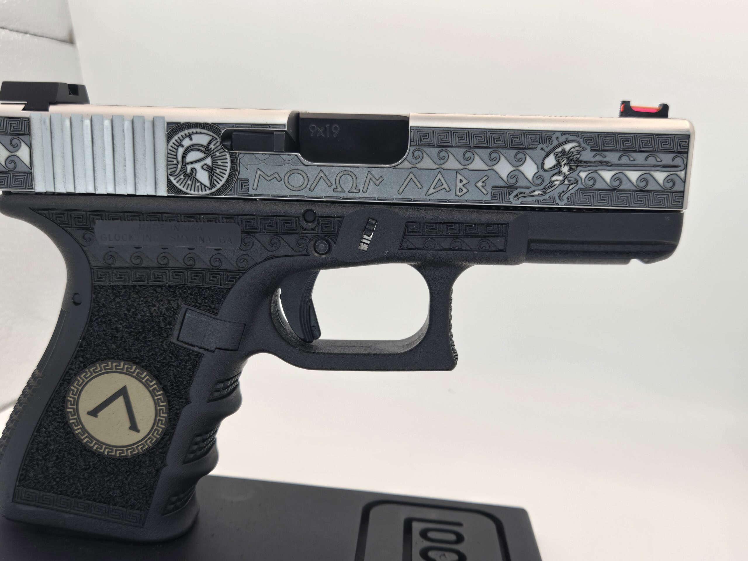 Glock 19 Gen 3 - Spartan Deep Engraved - Lone Wolf Arms AlphaWolf Upgrades